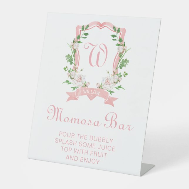 Signe De Table Floral Crest Douche Momosa Bar (Recto)