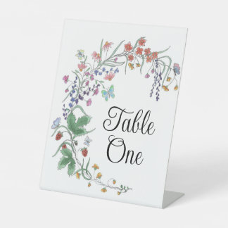 Signe De Table Floral party or wedding table numbers