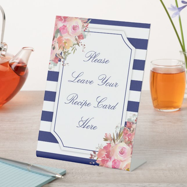 Signe De Table Floral rose marine (In SItu)