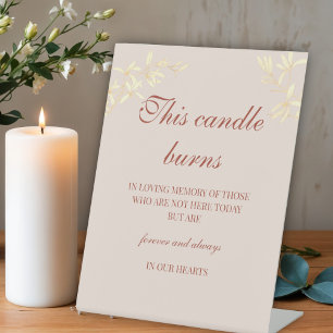 Signe De Table Flore intemporelle Rustique Cette bougie brûle