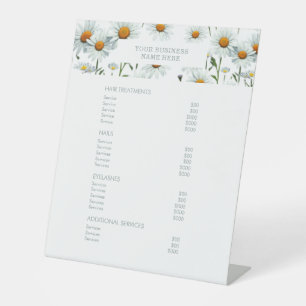 Signe De Table Flore minimaliste   Menu Service Tarifs Salon