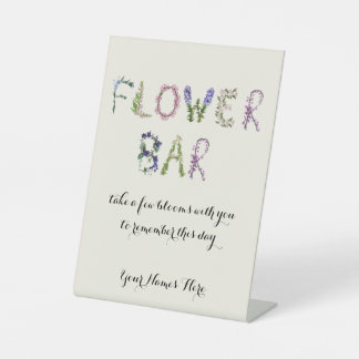 Signe De Table Flower Bar - Bouquet Bar Customizable 