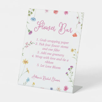 Signe De Table Flower Bar Sign