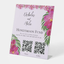Fonds pour lune de miel de code QR Tropical Orchid