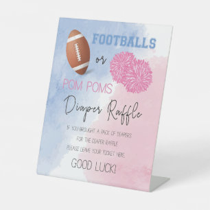 Signe De Table Football ou Pom Poms sexe révéler tombole de couch