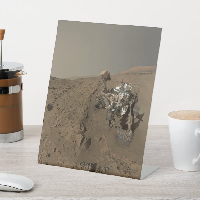 Signe De Table Forage Mars Curiosity Red Martian Paysage (In SItu)