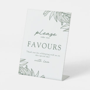 Signe De Table Forest Green Simple mariage botanique Faveurs