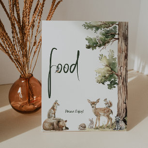 Signe De Table Forêt Bois Animaux Baby shower Alimentation