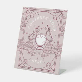 Signe De Table Fortunes Told Here Pink Baby Shower
