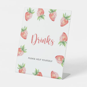 Signe De Table Fraises - Boissons à servir soi-même 