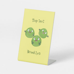 Signe De Table Funny Brussels sprouts légumes caricature