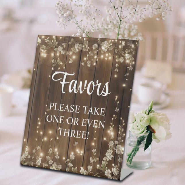 Signe De Table Funny Faveurs Signature Script Wood String lumière (Créateur téléchargé)