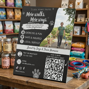 Signe De Table Garde d'animaux et promenade de chien avec entrepr