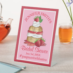 Signe De Table Gâteau de Mariage Gâteau aux Fraises Fête Prénatal
