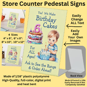 Signe De Table Gâteaux d'anniversaire pour enfants entièrement mo