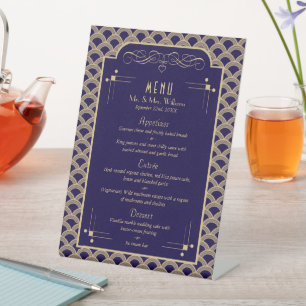 Signe De Table Gatsby Art déco des années 1920 vintage Menu Maria