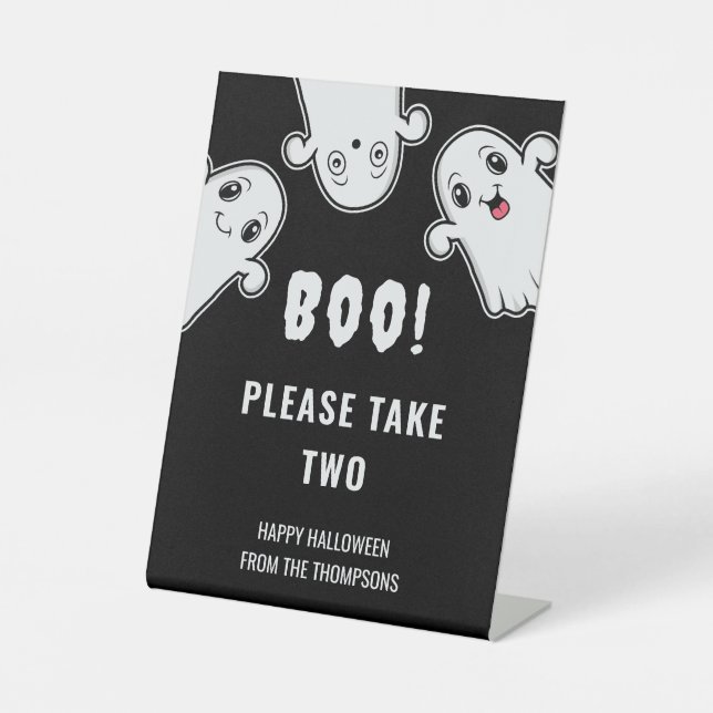 Signe De Table Ghosts Halloween Trick Ou Traitements Prenez Votre (Recto)