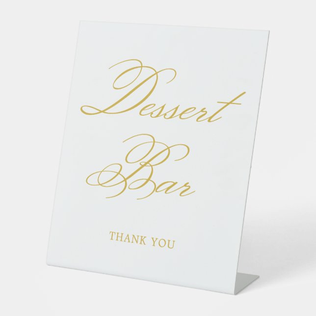 Signe De Table Gold Eleging Calligraphy Mariage Dessert Bar (Recto)