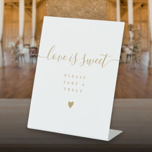 Signe De Table Gold Love Is Sweet Prendre Une Treat Favor