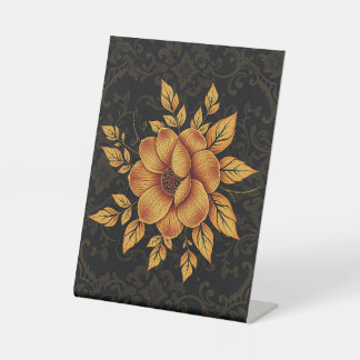 Signe De Table Golden Bloom Floral