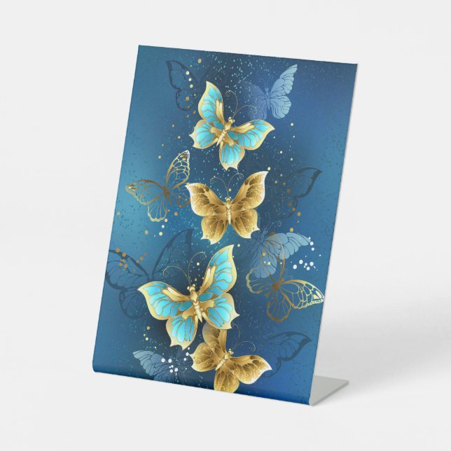 Signe De Table Golden butterflies (Recto)