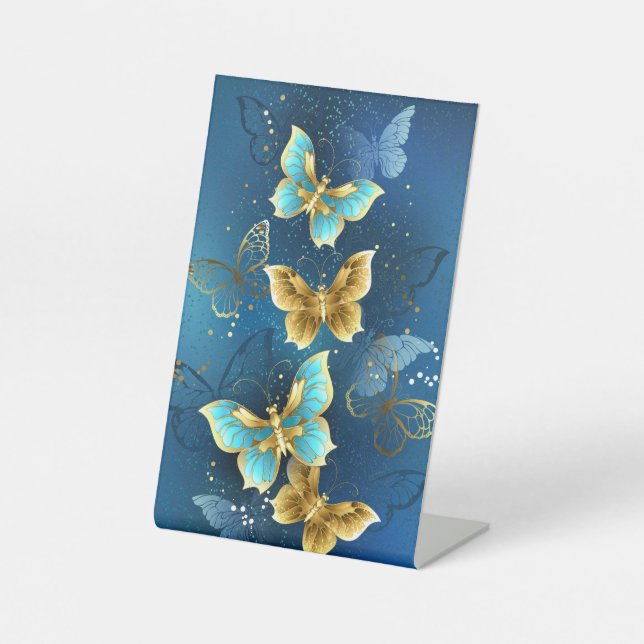 Signe De Table Golden butterflies (Recto)