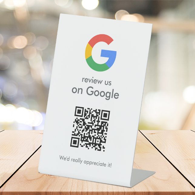 Signe De Table Google Avis | Business Review Link QR Code (Créateur téléchargé)