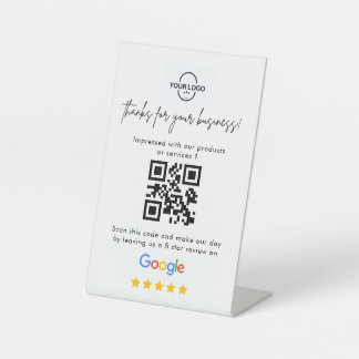 Signe De Table Google Avis | Code QR de l'examen des entreprises