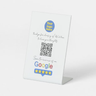 Signe De Table Google Avis Code QR de lien de critique d'entrep