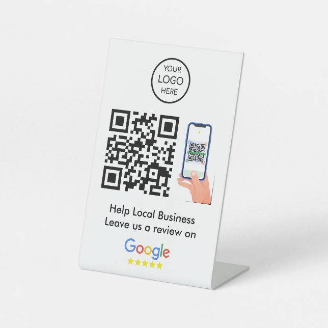 Signe De Table Google Avis | Profil d'entreprise Code QR (Recto)