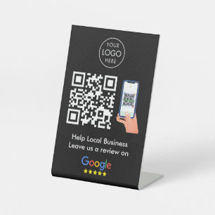 Signe De Table Google Avis   Profil d'entreprise Code QR noir
