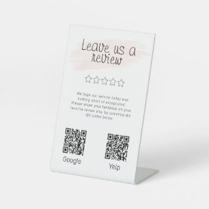 Signe De Table Google moderne examen 2 QR codes affaires