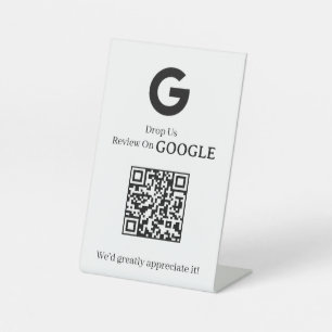 Signe De Table Google Review QR Code   Commentaires professionnel