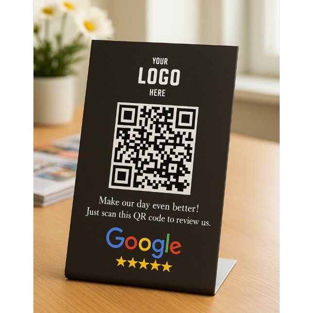 Signe De Table Google Review QR Code Pedestal Sign for Business (Google Review QR Code Pedestal Sign for Business)