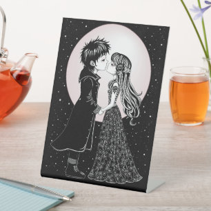 Signe De Table Gothique Emo Enfants Kiss Valentine's Day