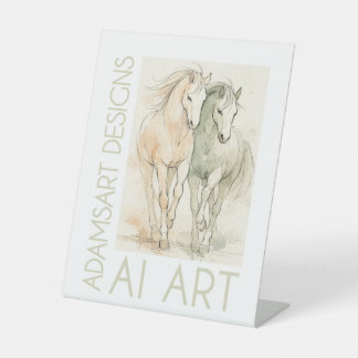 Signe De Table Graceful Harmony – Watercolor Horses