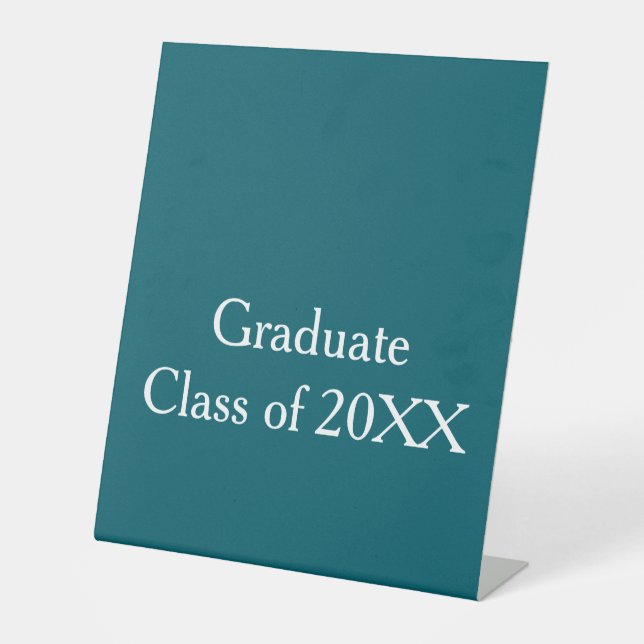 Signe De Table Graduate class of 20XX turquoise congrats yearname (Recto)