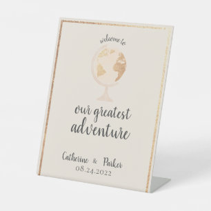 Signe De Table Greatest Adventure World Globe Map Travel Wedding