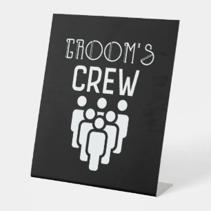 Signe De Table Groom's Crew Groomsmen Bachelor Party