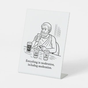 Signe De Table Guide d'Aristote pour la modération