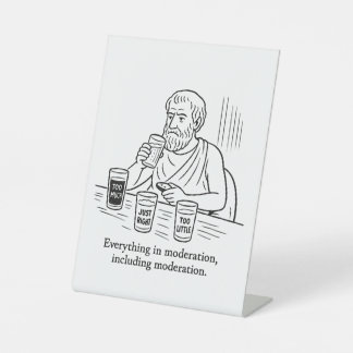 Signe De Table Guide d'Aristote pour la modération
