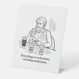 Signe De Table Guide d'Aristote pour la modération