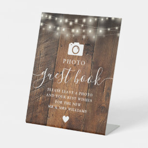 Signe De Table Guirlandes Lumineuses Rustique Bois Grange Livre d