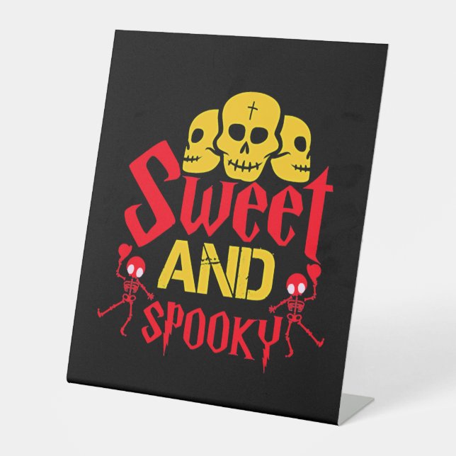 Signe De Table Halloween.Doux et Éffrayant (Recto)
