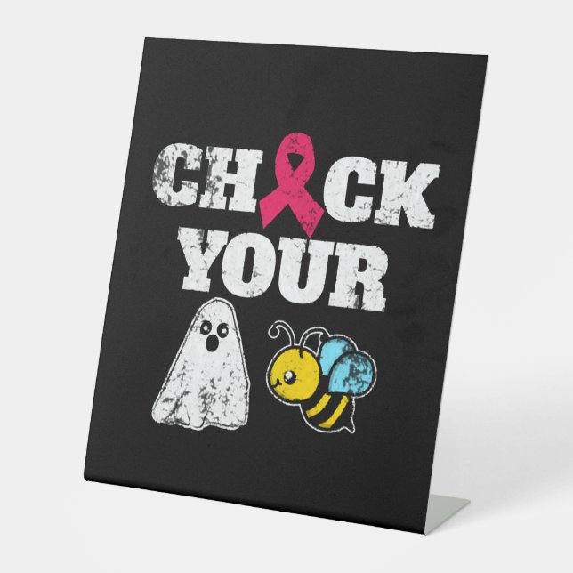 Signe De Table Halloween du cancer du sein (Recto)