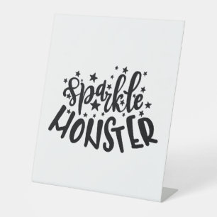 Signe De Table Halloween du monstre d'étincelles