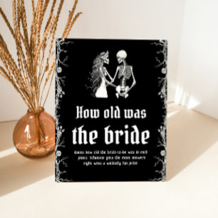 Signe De Table Halloween Gothique L'Âge Du Jeu De Mariée