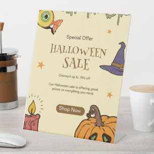 Signe De Table Halloween Sale Flyer, Halloween Nuit