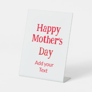 Signe De Table Happy mother's day red add text simple minimal mom