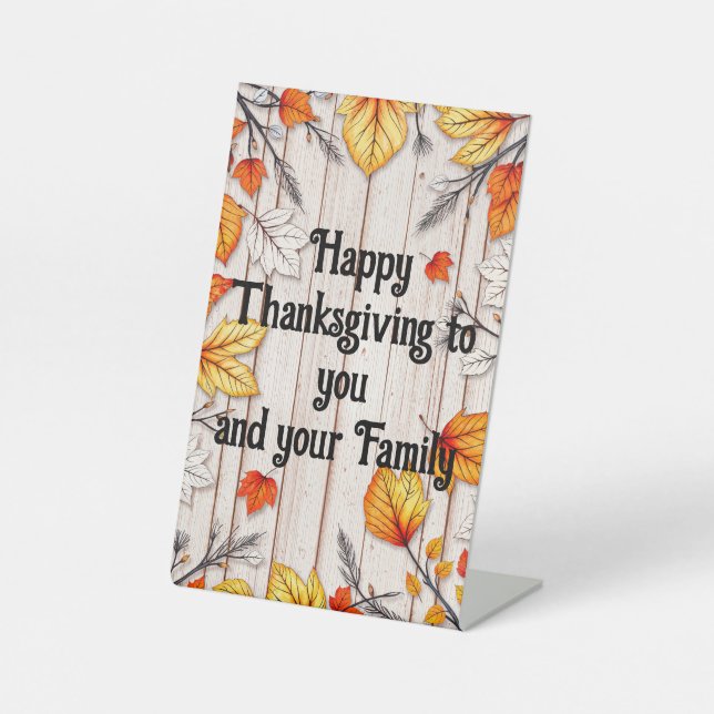 Signe De Table Happy Thanksgiving (Recto)